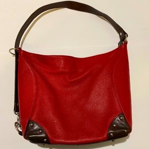 Red Valentina Leather Bag
